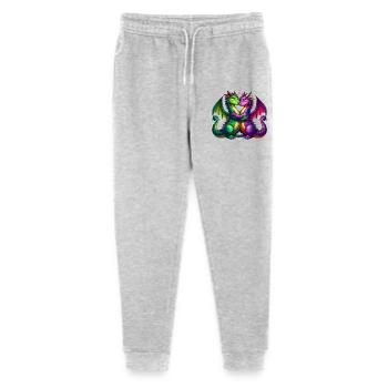 Bunte Drachen fürs Fantasie-Shirt - Stanley/Stella Teenager Bio Jogginghose Mini Mover  - Grau meliert - Vorne