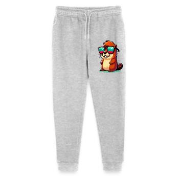 Beaver - Stanley/Stella Mini Mover Teen Organic Jogging Trousers  - heather grey - Front