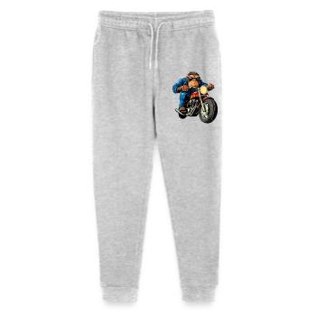 Motorcyclist Monkey - Stanley/Stella Mini Mover Teen Organic Jogging Trousers  - heather grey - Front