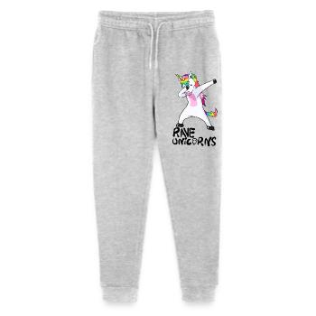 Logo Rave Licornes Noir Texte - Pantalon de jogging bio Mini Mover Stanley/Stella Ado  - gris chiné - Devant