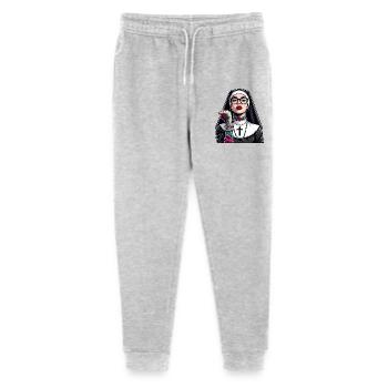 Nun with tattoo - Stanley/Stella Mini Mover Teen Organic Jogging Trousers  - heather grey - Front