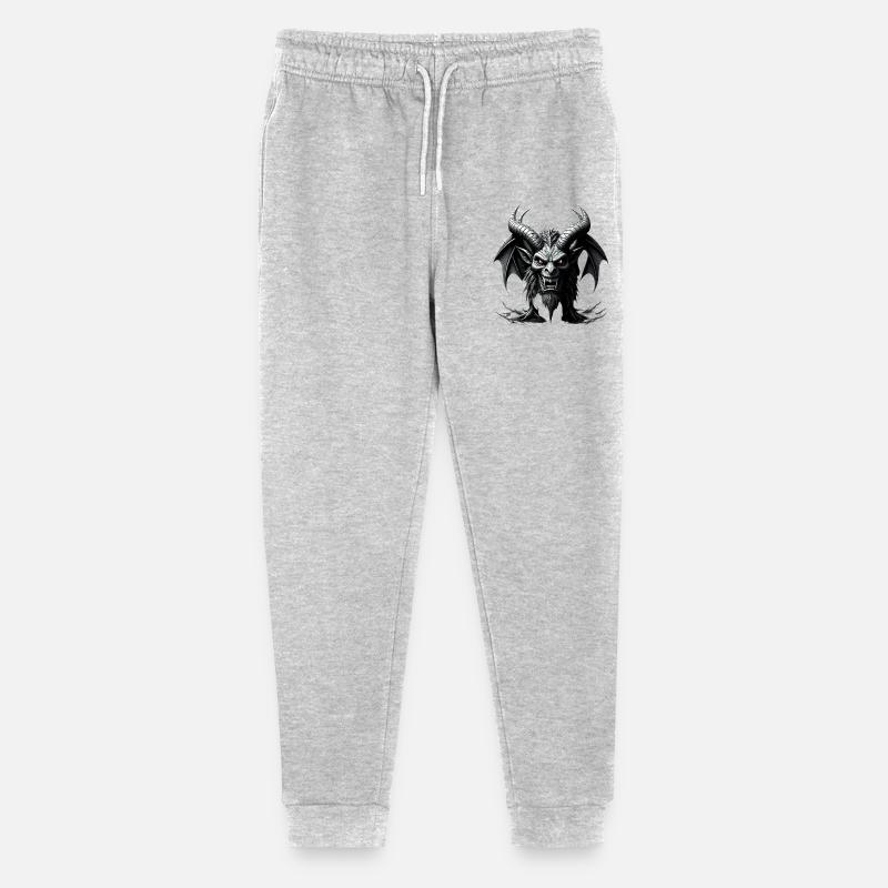 Redoutable Démon avec des cornes et des ailes de chauve-souris - Pantalon de jogging bio Mini Mover Stanley/Stella Ado  - gris chiné