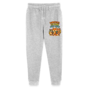 Schulstart ABC Schütze - Stanley/Stella Teenager Bio Jogginghose Mini Mover  - Grau meliert - Vorne