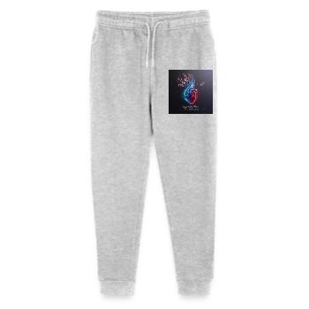 HerZschlag I Ilustration Cherry Blossoms & Hummingbird - Stanley/Stella Mini Mover Teen Organic Jogging Trousers  - heather grey - Front
