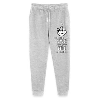 Doigt d'honneur (je suis moi même) - Pantalon de jogging bio Mini Mover Stanley/Stella Ado  - gris chiné - Devant