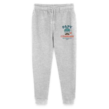 Papy Extraordinaire – Édition Grand-Père 2025 - Pantalon de jogging bio Mini Mover Stanley/Stella Ado  - gris chiné - Devant
