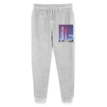 Berlin TV Tower Neon Design - Stanley/Stella Mini Mover Teen Organic Jogging Trousers  - heather grey - Front