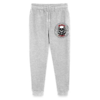 Biker Chopper Motorradfahrer Skull mit Motor - Stanley/Stella Teenager Bio Jogginghose Mini Mover  - Grau meliert - Vorne