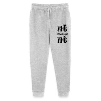 NÖ einfach nur Nö - dagegen anti null Bock - Stanley/Stella Teenager Bio Jogginghose Mini Mover  - Grau meliert - Vorne