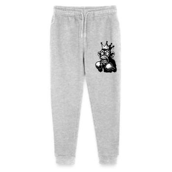 Crashing Monkey King Illustration - Stanley/Stella Mini Mover Teen Organic Jogging Trousers  - heather grey - Front