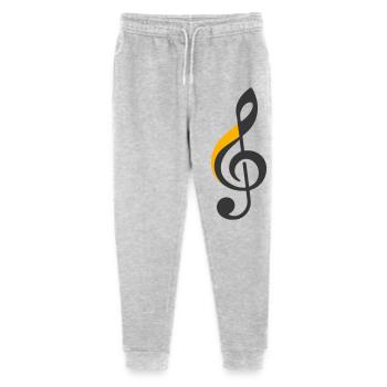 Symbole de la clé de sol - Pantalon de jogging bio Mini Mover Stanley/Stella Ado  - gris chiné - Devant