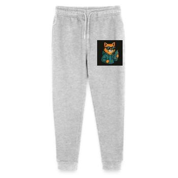 Graffiti Cat Hoodie Spray Peut - Pantalon de jogging bio Mini Mover Stanley/Stella Ado  - gris chiné - Devant