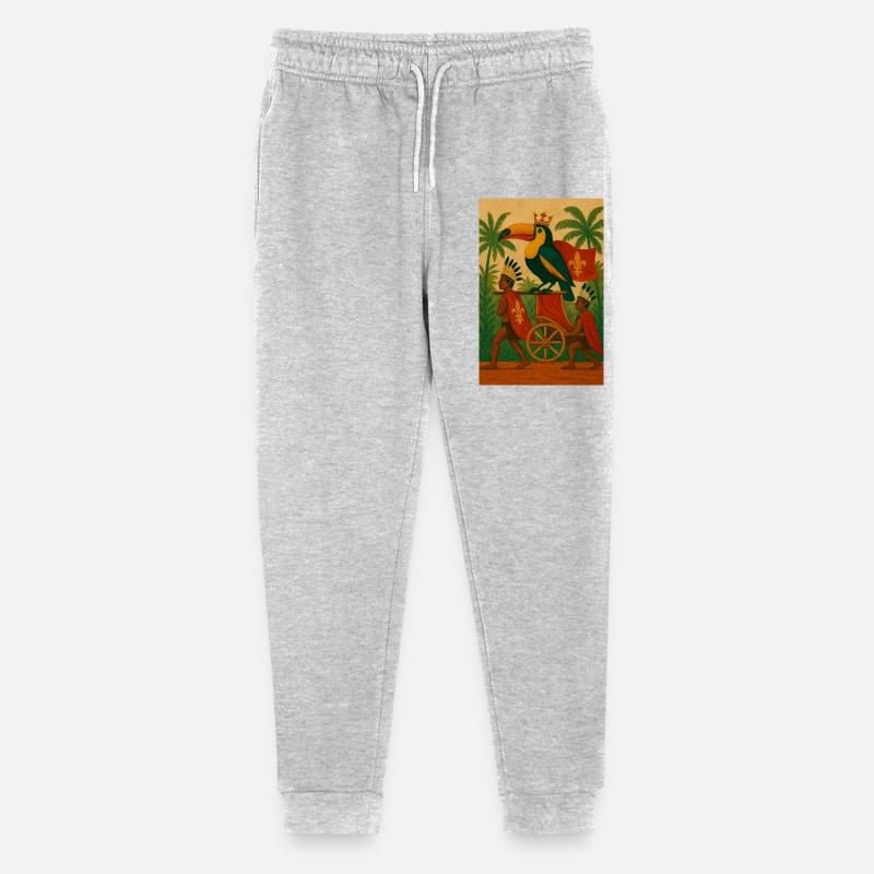 Roi Toucan et Chariot Colonial - Pantalon de jogging bio Mini Mover Stanley/Stella Ado  - gris chiné