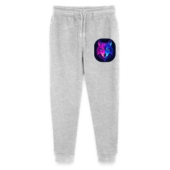 Lupus Wolf Neon Geopattern - Stanley/Stella Mini Mover Teen Organic Jogging Trousers  - heather grey - Front