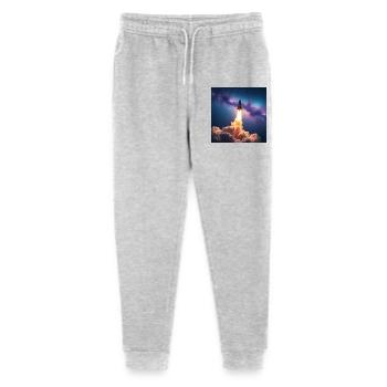 Raketensprung durch Nebelgalaxie - Stanley/Stella Teenager Bio Jogginghose Mini Mover  - Grau meliert - Vorne