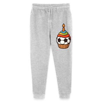 Fußball Kuchen Cartoon Fußball Kunstwerk - Stanley/Stella Teenager Bio Jogginghose Mini Mover  - Grau meliert - Vorne