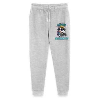 Der König ist da jetzt wird gezockt - Stanley/Stella Teenager Bio Jogginghose Mini Mover  - Grau meliert - Vorne