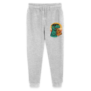 Pizza Saurus Retro - Stanley/Stella Teenager Bio Jogginghose Mini Mover  - Grau meliert - Vorne