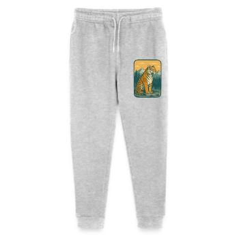 Tigre dans les montagnes motif rétro - Pantalon de jogging bio Mini Mover Stanley/Stella Ado  - gris chiné - Devant
