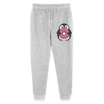 Cute Penguin Donut Dessert Cartoon Sugar - Stanley/Stella Mini Mover Teen Organic Jogging Trousers  - heather grey - Front