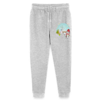Chat avec ours en peluche en hiver - Pantalon de jogging bio Mini Mover Stanley/Stella Ado  - gris chiné - Devant