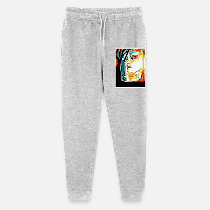 Portrait pop coloré - Pantalon de jogging bio Mini Mover Stanley/Stella Ado  - gris chiné