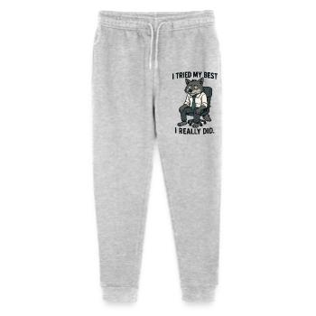 Loup de bureau avec cravate - Pantalon de jogging bio Mini Mover Stanley/Stella Ado  - gris chiné - Devant