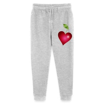 Herzkirsche – süßes fruchtiges Love-Motiv - Stanley/Stella Teenager Bio Jogginghose Mini Mover  - Grau meliert - Vorne