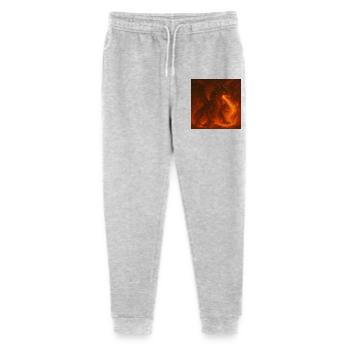 Fire dragon in glowing flames - Stanley/Stella Mini Mover Teen Organic Jogging Trousers  - heather grey - Front