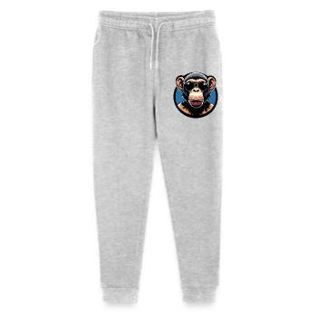 Monkey with sunglasses circle - Stanley/Stella Mini Mover Teen Organic Jogging Trousers  - heather grey - Front