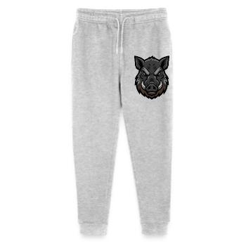 Wildschwein Kopf Maskottchen Aggressiv - Stanley/Stella Teenager Bio Jogginghose Mini Mover  - Grau meliert - Vorne