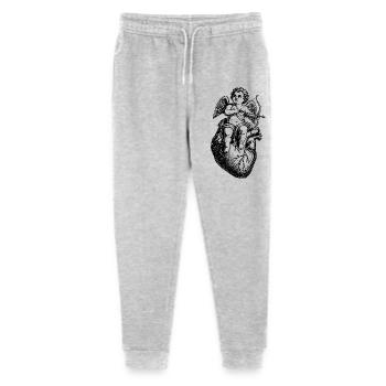 Ange vintage romantique sur cœur avec une flèche - Pantalon de jogging bio Mini Mover Stanley/Stella Ado  - gris chiné - Devant