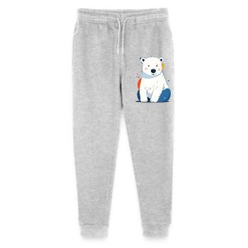 Polar Bär Eisbär Kind Baby Junges Kuschel Pastell - Stanley/Stella Teenager Bio Jogginghose Mini Mover  - Grau meliert - Vorne
