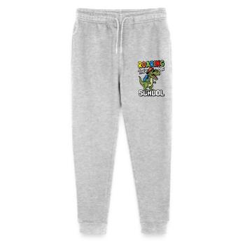 Roaring into Preschool Dinosaur Back to School - Stanley/Stella Mini Mover Teen Organic Jogging Trousers  - heather grey - Front