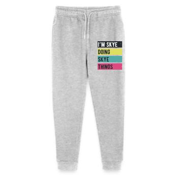 Je suis Skye qui fait des couleurs rétro de Skye Things - Pantalon de jogging bio Mini Mover Stanley/Stella Ado  - gris chiné - Devant
