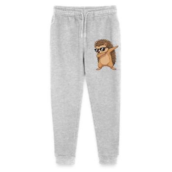 Cool Dabbing Hedgehog Sunglasses Cartoon-Kunst - Stanley/Stella Teenager Bio Jogginghose Mini Mover  - Grau meliert - Vorne