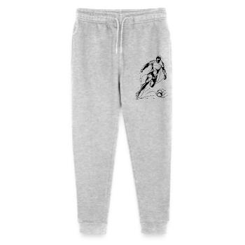 Dessin de joueurs de football - Pantalon de jogging bio Mini Mover Stanley/Stella Ado  - gris chiné - Devant