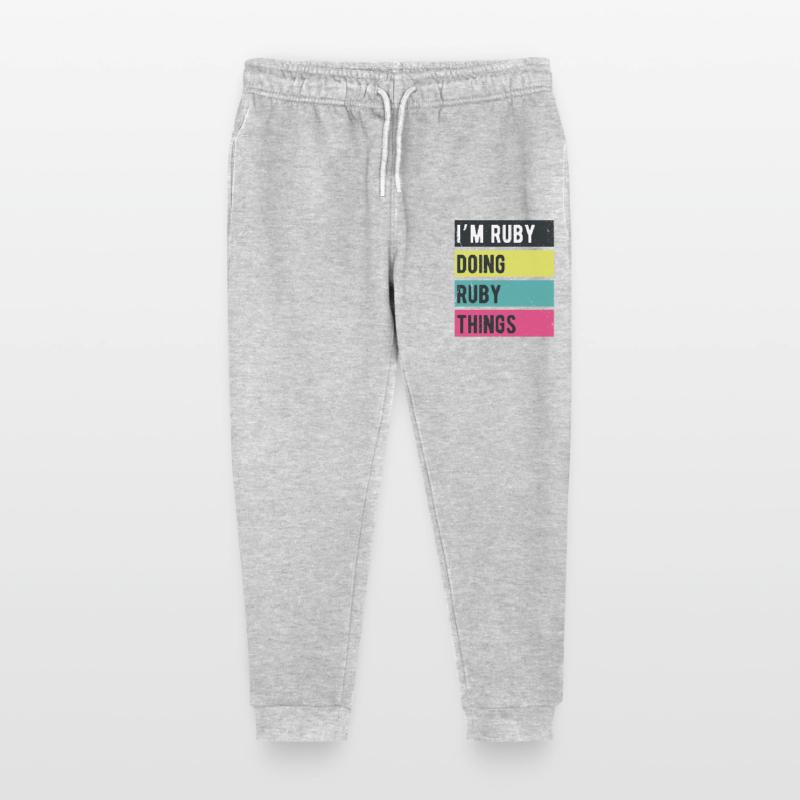 I’m Ruby Doing Ruby Things Retro Colors Stanley/Stella Mini Mover Teen Organic Jogging Trousers 