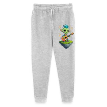 Grüner Goblin mit Gitarre - Stanley/Stella Teenager Bio Jogginghose Mini Mover  - Grau meliert - Vorne