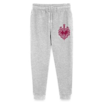 Je t’aime - Saint-Valentin | Ornement en forme de cœur en dague - Pantalon de jogging bio Mini Mover Stanley/Stella Ado  - gris chiné - Devant
