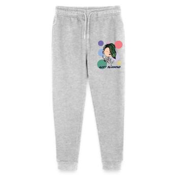 Quiet Blooming - Calm Floral Meditation Art - Stanley/Stella Mini Mover Teen Organic Jogging Trousers  - heather grey - Front