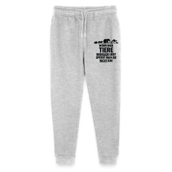 anti ZOO - Stanley/Stella Teenager Bio Jogginghose Mini Mover  - Grau meliert - Vorne