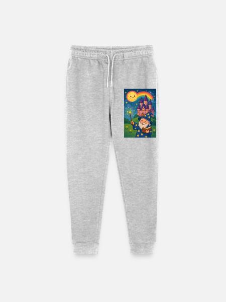 Arcane Sorcerer and Starry Castle - Stanley/Stella Mini Mover Teen Organic Jogging Trousers - heather grey