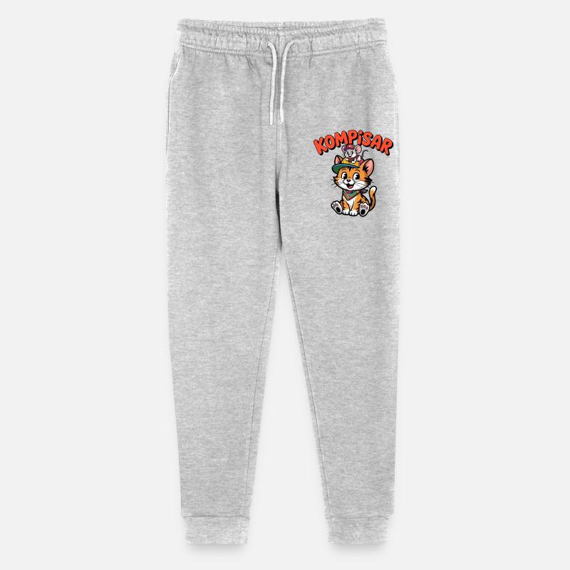 Amici e Amici per Sempre – Gatto e Topo Carini - Pantaloni sportivi ecologici Mini Mover per ragazzi di Stanley/Stella  - grigio melange