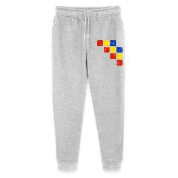 Farben Ornament Muster - Grundfarben - Stanley/Stella Teenager Bio Jogginghose Mini Mover  - Grau meliert - Vorne