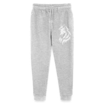 Elegantes Pferd im Tribal Line Art Stil - Stanley/Stella Teenager Bio Jogginghose Mini Mover  - Grau meliert - Vorne