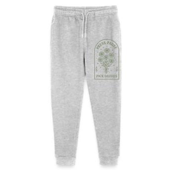 Pause machen und Blumen pfücken - Stanley/Stella Teenager Bio Jogginghose Mini Mover  - Grau meliert - Vorne