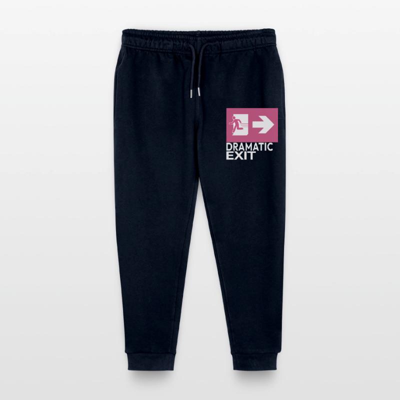 Dramatic Exit Funny Statement Minimal Graphic Stanley/Stella Mini Mover Teen Organic Jogging Trousers 