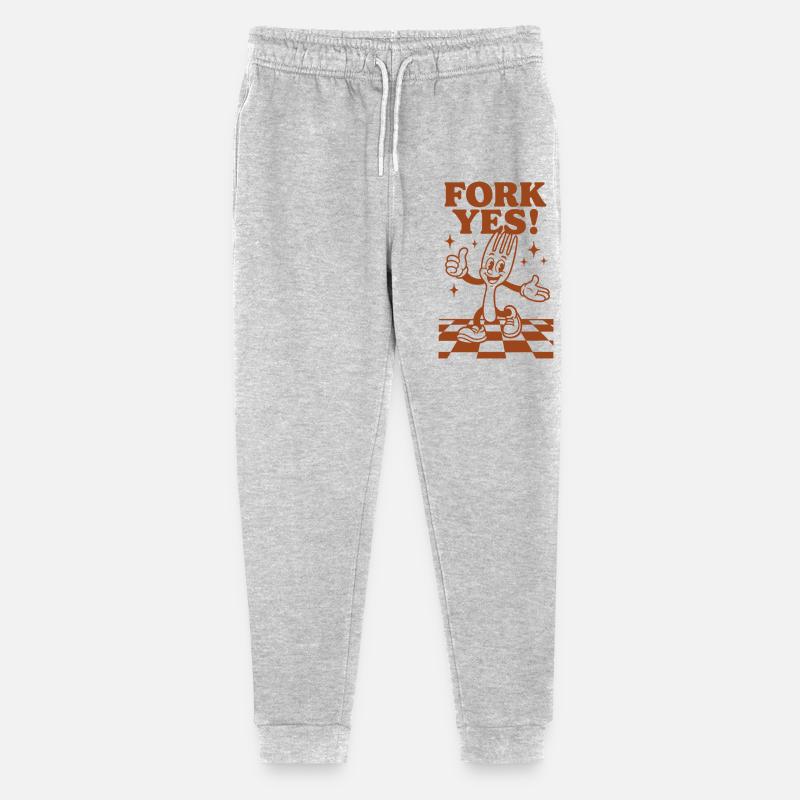 Gabel ja! | Küchenhumor Wortspiel - Pantalon de jogging bio Mini Mover Stanley/Stella Ado - gris chiné