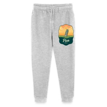 Pisa Schiefer Turm Vintage Sunset Abzeichen - Stanley/Stella Teenager Bio Jogginghose Mini Mover  - Grau meliert - Vorne